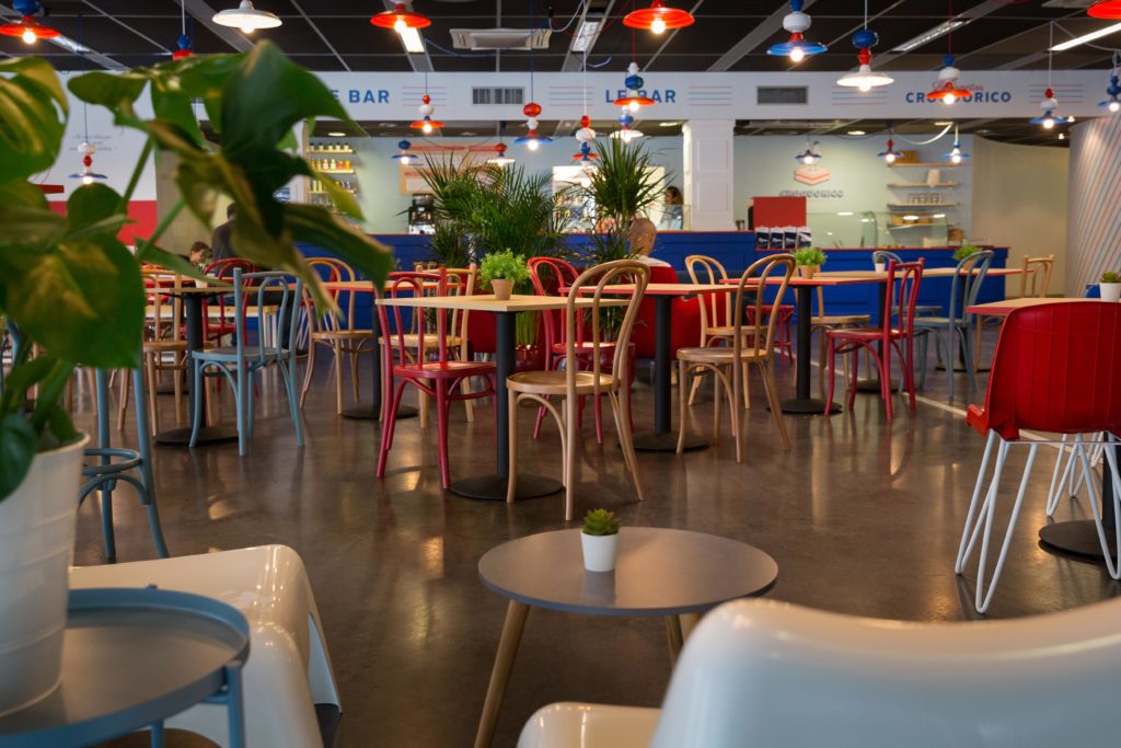 Interior of Crouquorico restaurant